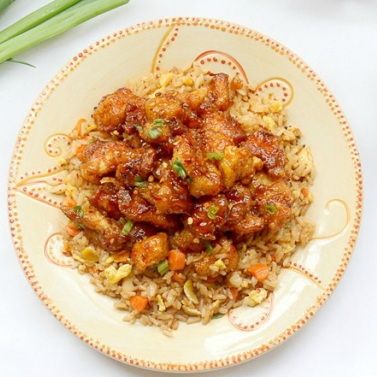 General Tso Chicken and Fried Rice