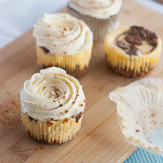 Cinnamon Swirl Mini Cheesecakes