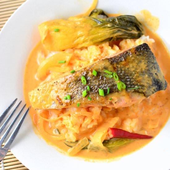 Creamy Salmon Red Curry