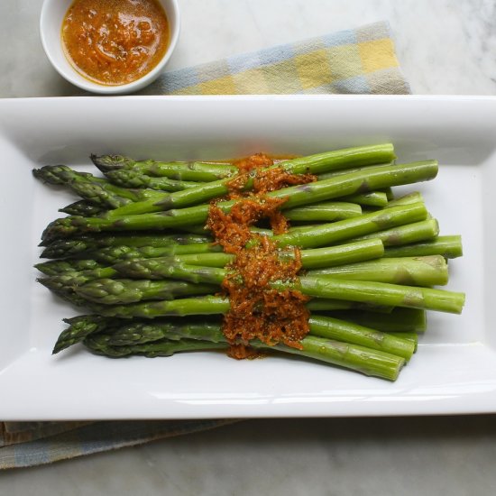 Asparagus, Carrot Honey Vinaigrette