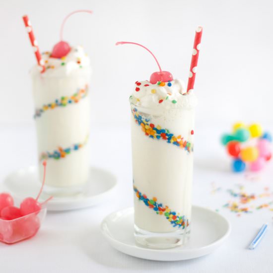 Confetti Cake Batter Milkshakes