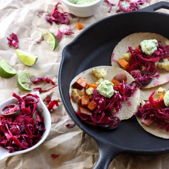 Sweet Potato and Cauliflower Tacos