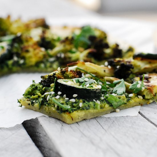 Gluten Free Pesto Pizza