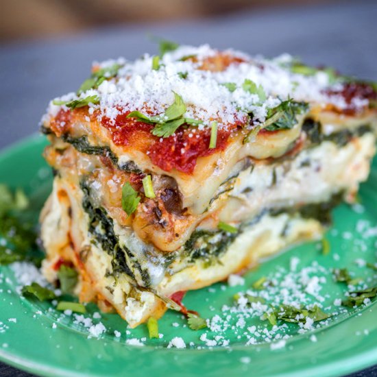 Spinach Mushroom Lasagna