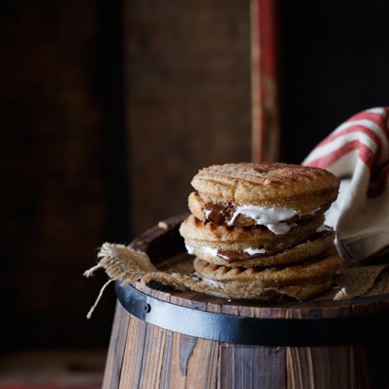 Nutella Marshmallow Churro Panini