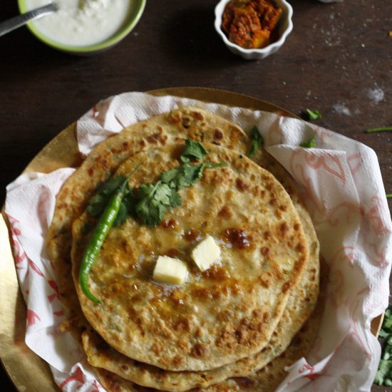 Alu Paratha or Stuffed Flatbread