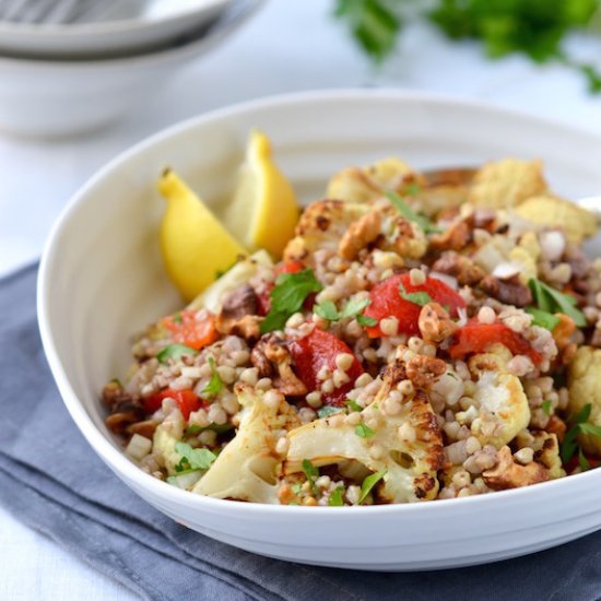 Roasted Cauli, Red Pepper Buckwheat