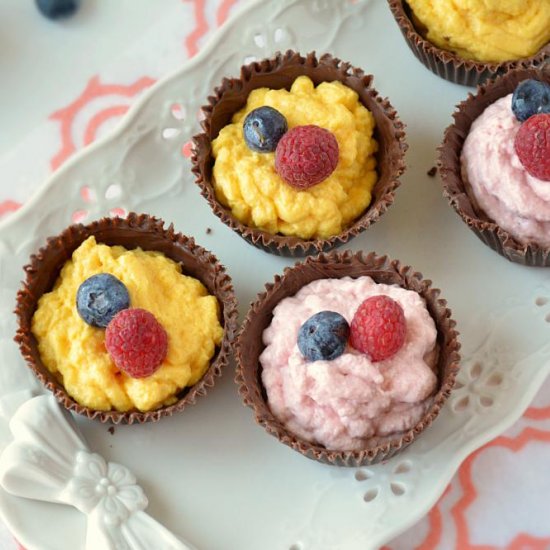 Chocolate Cups Filled With Mousse