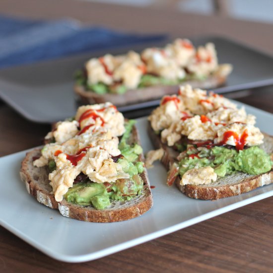 Guacamole Chorizo Egg Toast