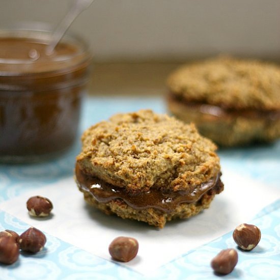 Hazelnut Nutella Sandwich Cookies