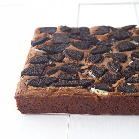 Double Chocolate Oreo Brownies