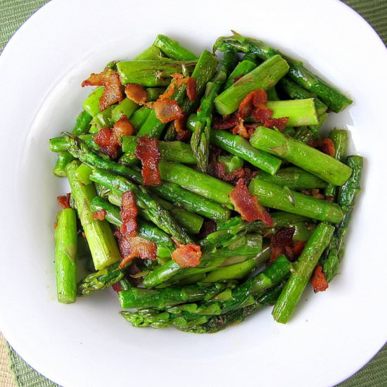 Lemony Asparagus with Bacon