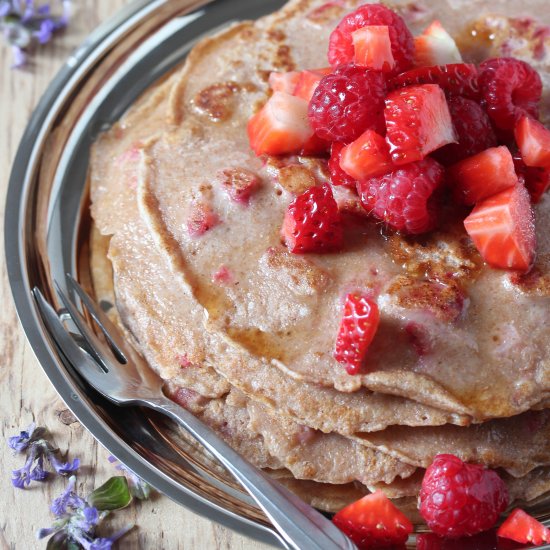 Red Fruit Spelt Pancakes