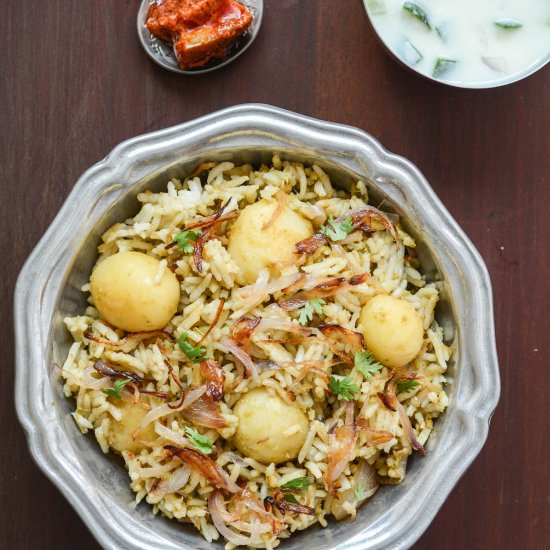 Small Potato Biryani Recipe