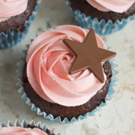 Chocolate and Raspberry Cupcakes