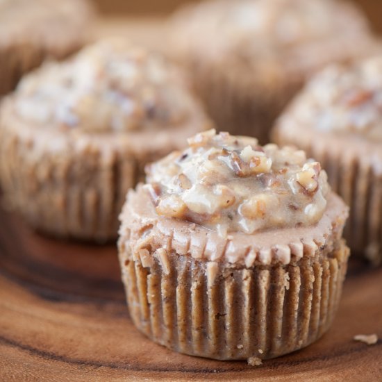 German Chocolate Mini Cheesecakes