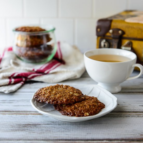 Vegan Spelt Anzac Biscuits