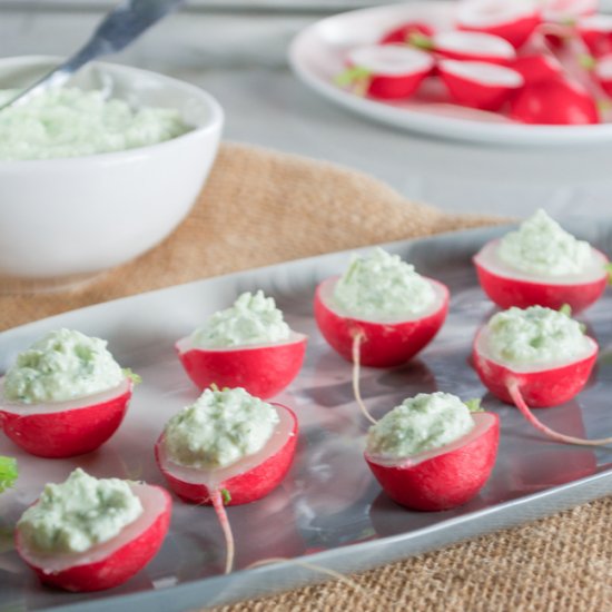 Deviled Radishes with Herbed Feta