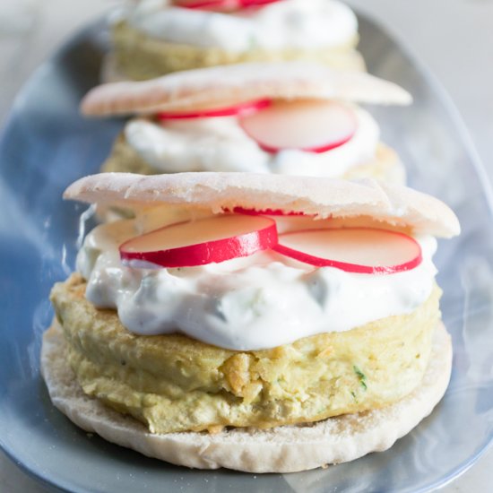 Chickpea Burgers with Tzatziki