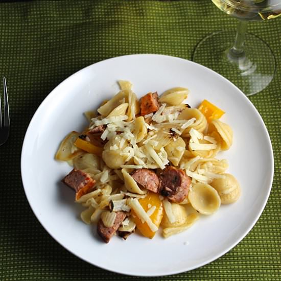 Orecchiette with Grilled Sausage