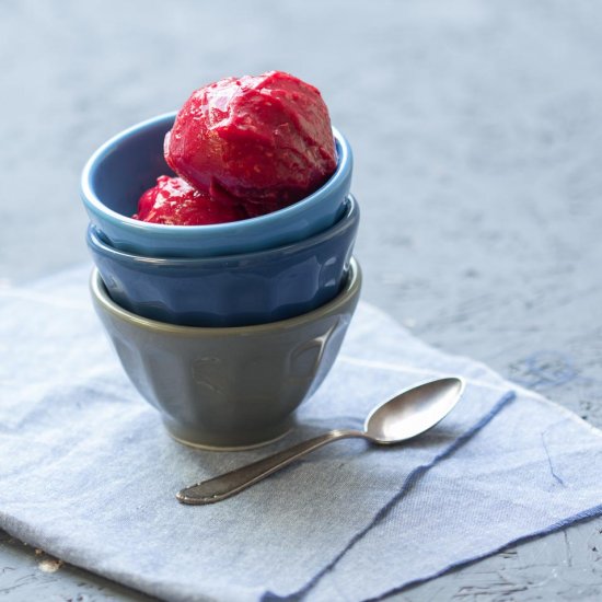 Quick Raspberry Sorbet