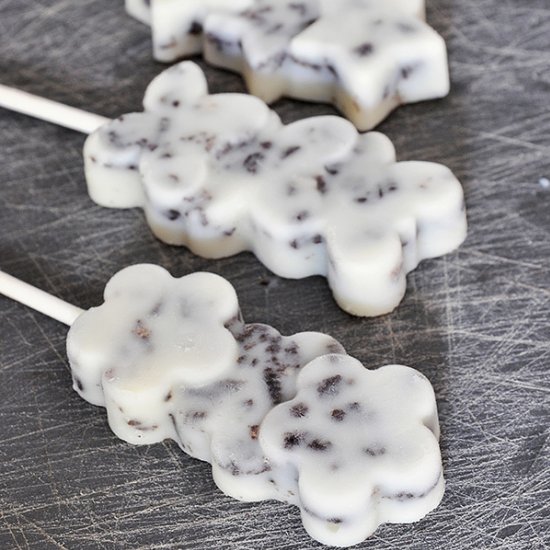 White Chocolate Oreo Popsicles