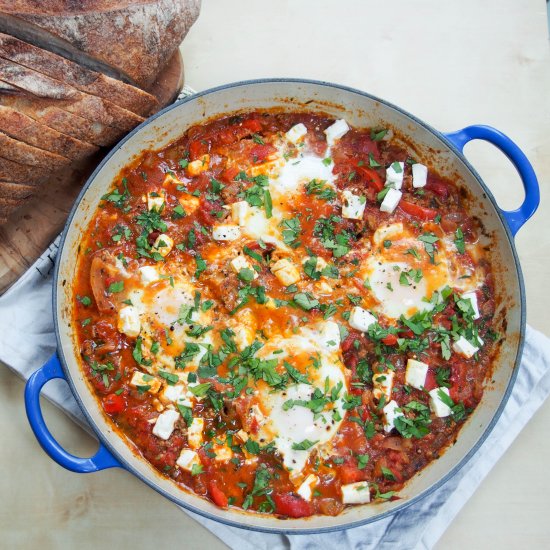 Beefed-up shakshuka