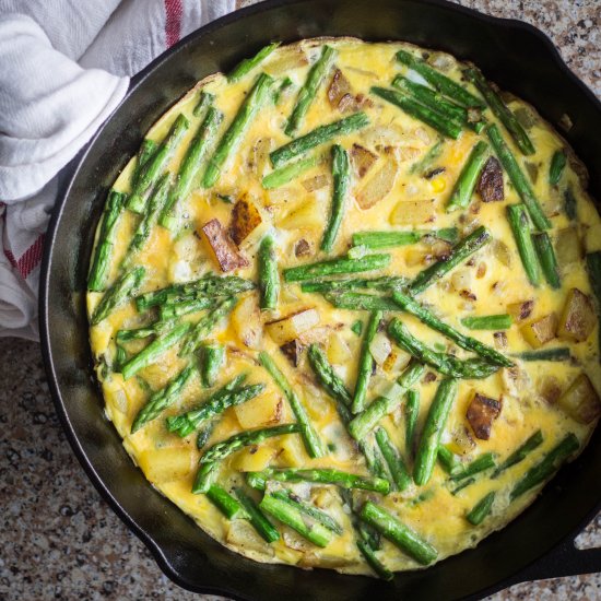 Potato and Asparagus Frittata