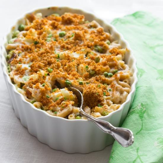 Cauliflower Edamame Macaroni Cheese