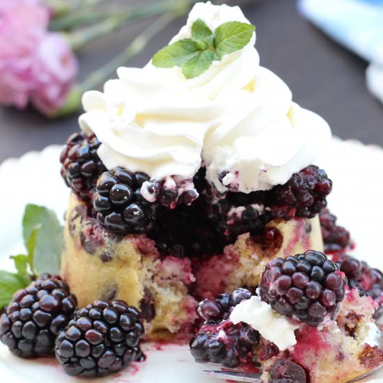 Blackberry Topped Banana-Chocolate