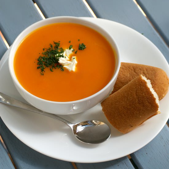 Pumpkin Carrot & Sweet Potato Soup