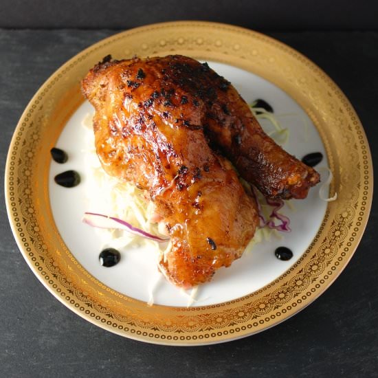 Slow Grilled Whole Chicken