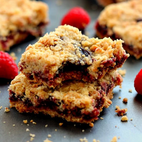 Raspberry Crumb Bars