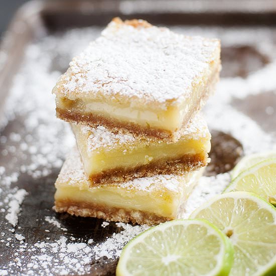 Margarita Bars with Pretzel Crust