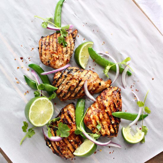 Lychee Coconut Lime Grilled Chicken