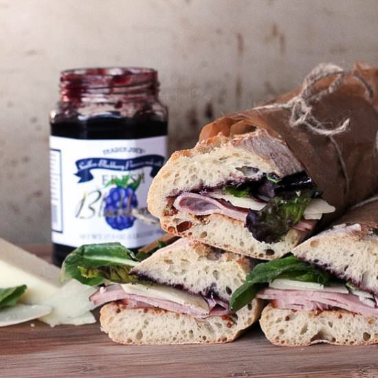 Blackberry, Ham & Manchego Sandwich