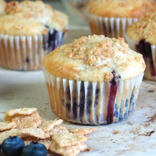 Blueberry cinnamon crunch muffins