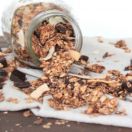 Dark Chocolate Macaron Granola