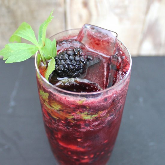 Blackberry and Lovage Cocktail