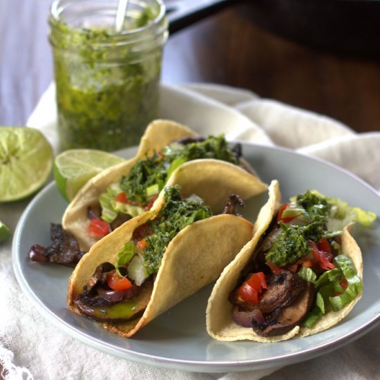 Portobello Tacos with Chimichurri