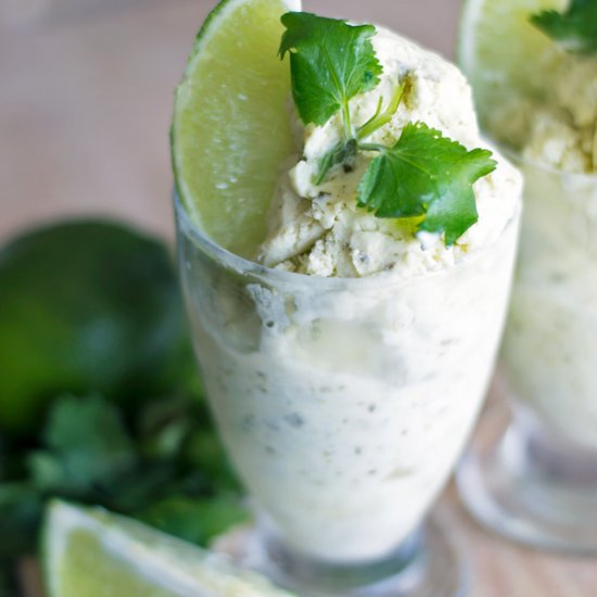 Cilantro and Lime Ice Cream