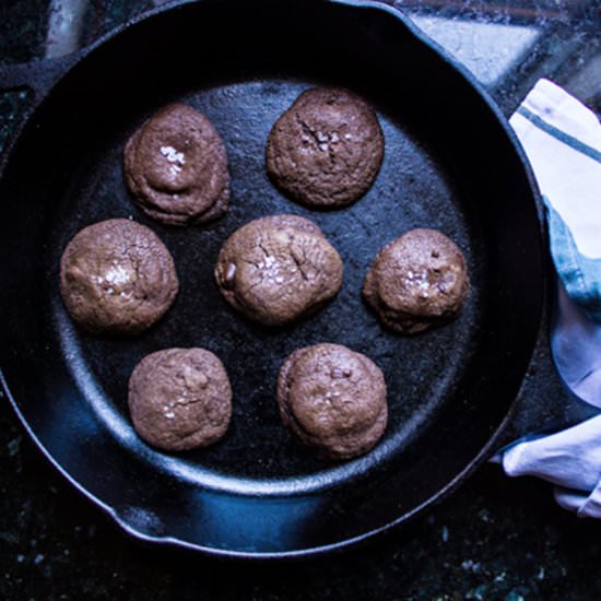 Salted Double Chocolate Cookies