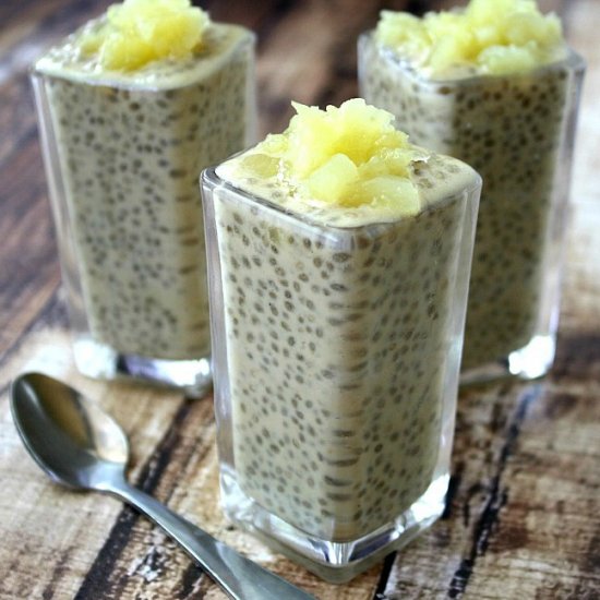 Pineapple Protein Chia Seed Pudding