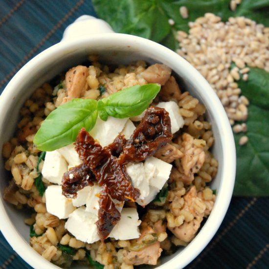 Spinach Barley(otto) with Turkey