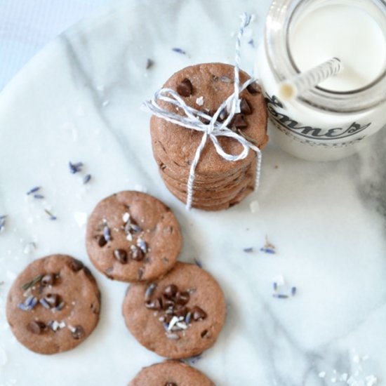 Lavender Cocoa Shortbread