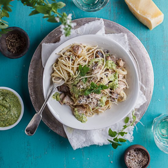 Chicken and mushroom pasta