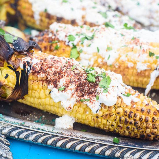 Healthy Grilled Mexican Corn