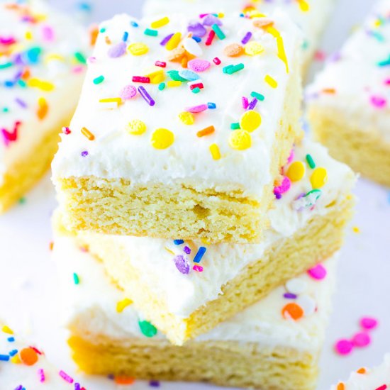 Confetti Sugar Cookie Bars