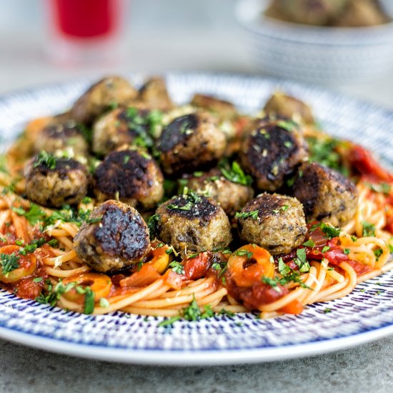 Vegan Eggplant Meatballs