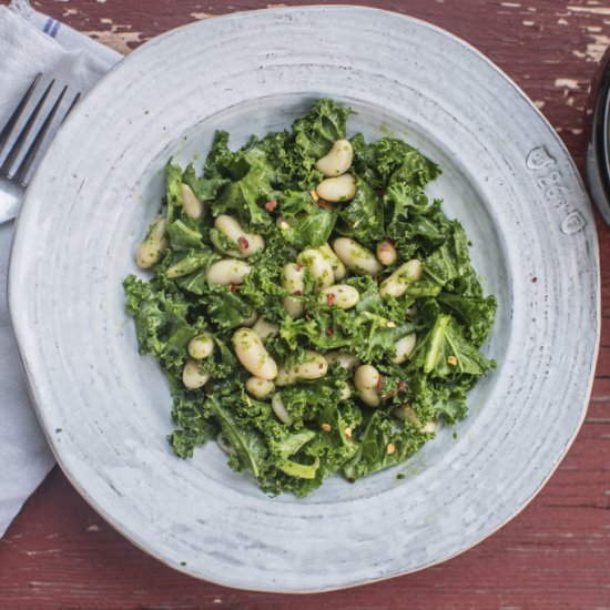 Kale and Cannellini Bean Salad